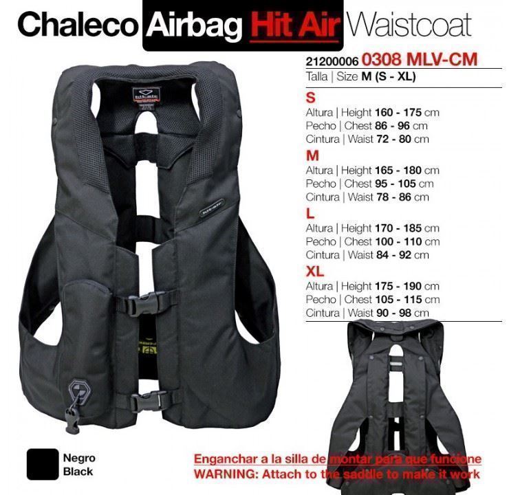 CHALECO AIRBAG AIR DPS TALLAS LETRAS XL COLORES NÚMEROS 486